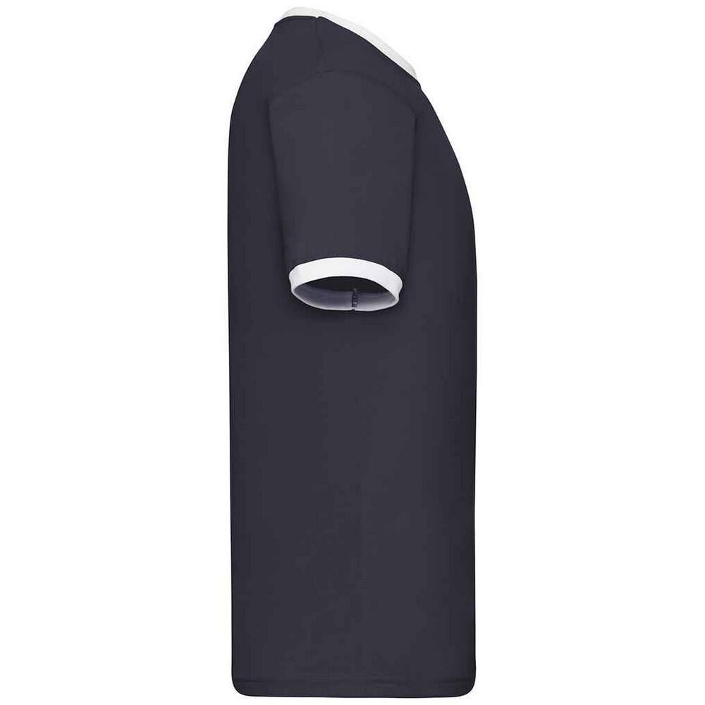 Mens Ringer Contrast TShirt (Navy/White) 3/3