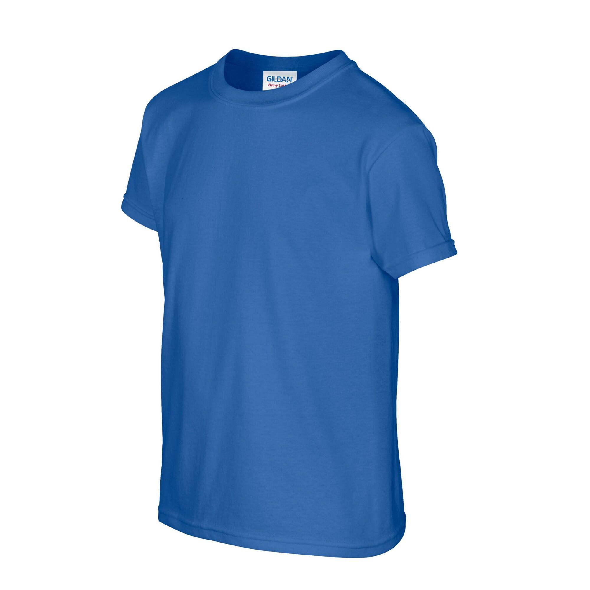 Tshirt Uni En Coton HEAVY COTTON Enfant (Bleu Roi) 3/3