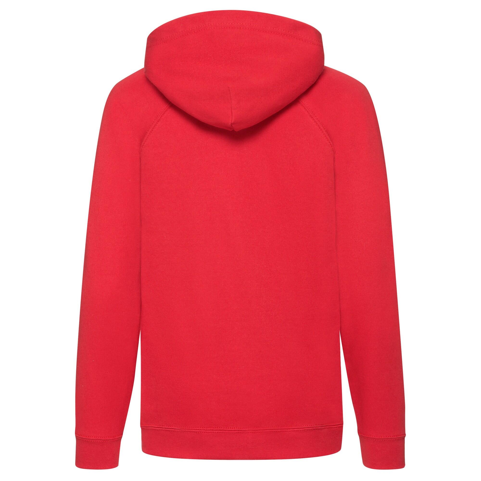 Felpa Con Cappuccio Bambini Fruit Of The Loom Rosso 2/2