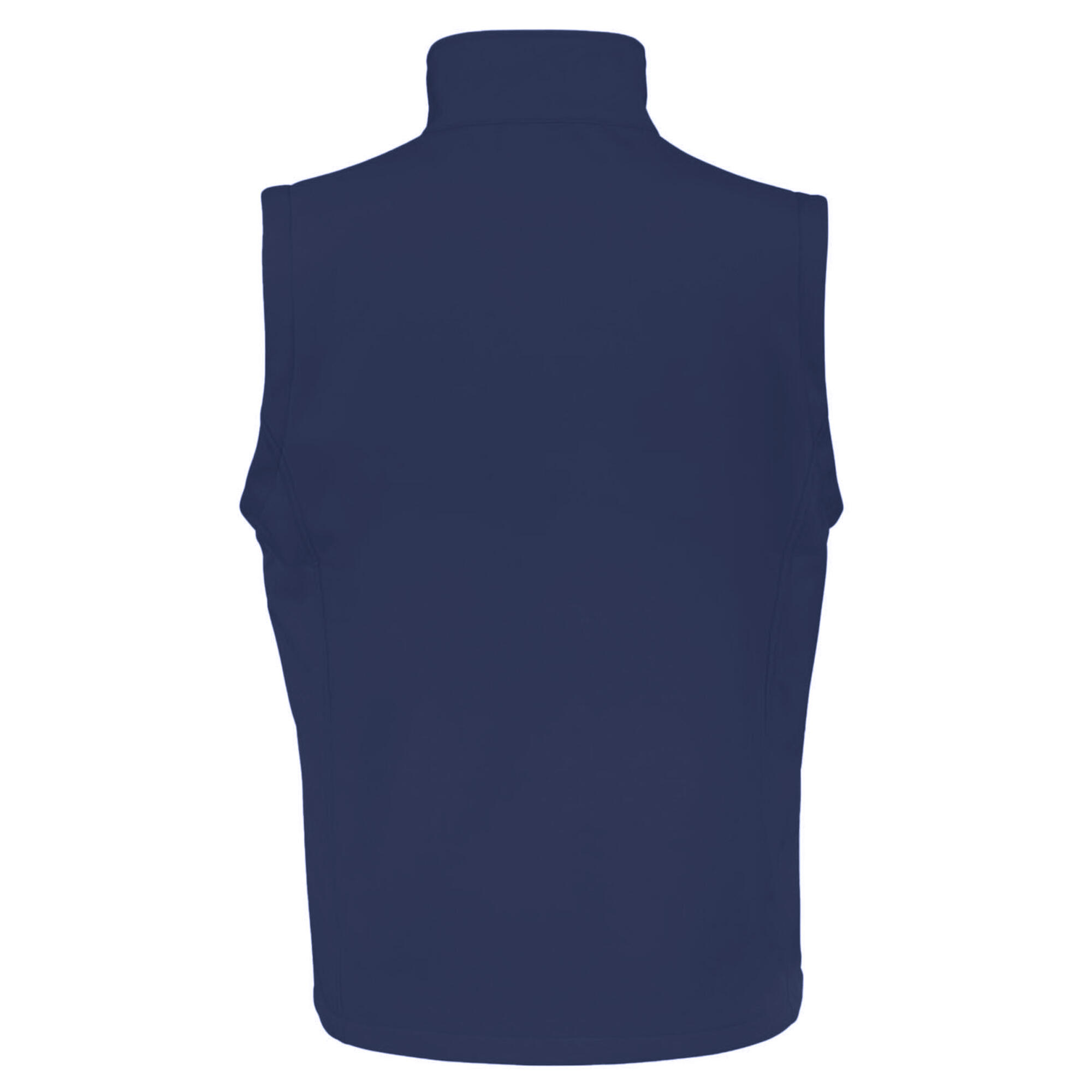 Mens Core Printable Softshell Bodywarmer (Navy) 2/3