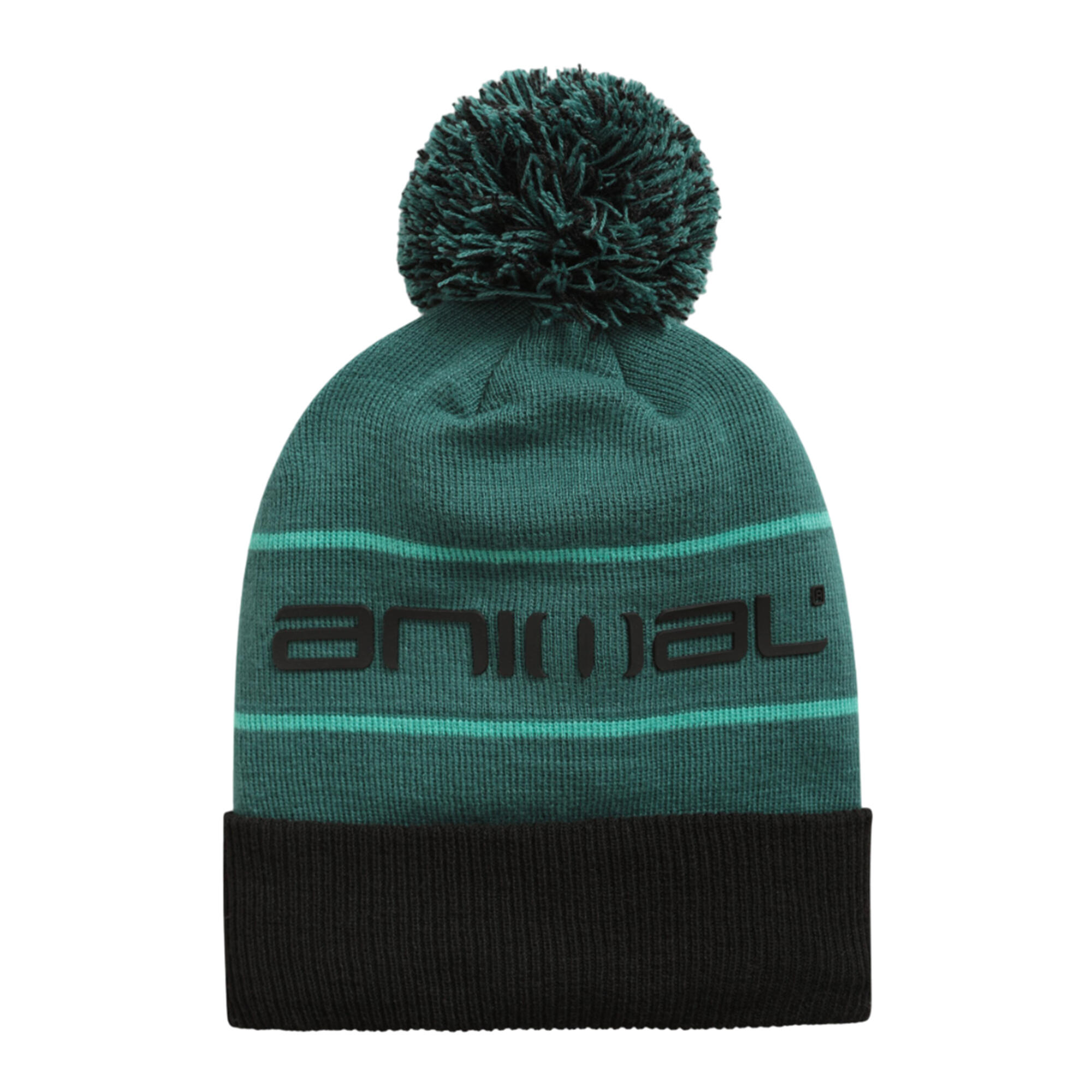 ANIMAL Dylan Pom Pom Recycled Skiing Beanie (Green)