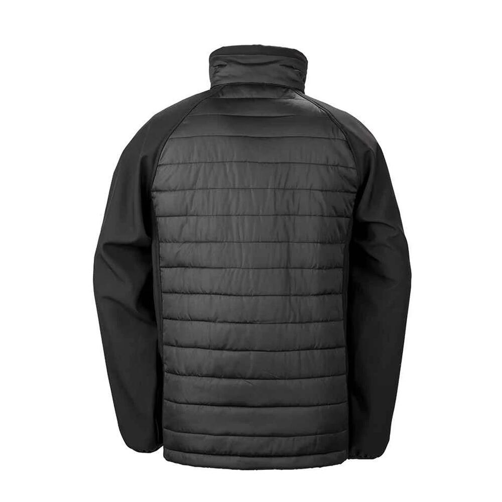 Giacca Soft Shell Donna Result Compass Nero Verde Lime 2/3