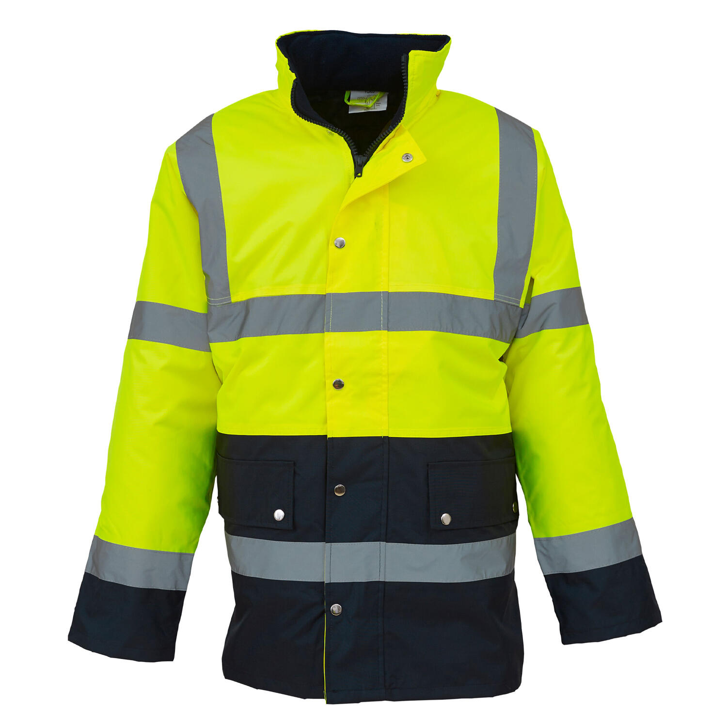 Unisex Adult Motorway Two Tone HiVis Jacket (Yellow/Navy) 1/2