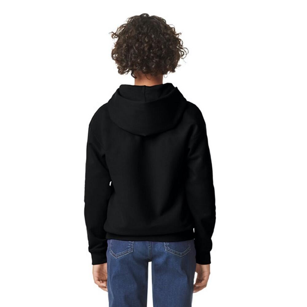 Sweat À Capuche SOFTSTYLE Enfant (Noir) 2/2