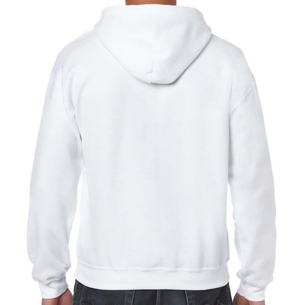 Felpa Con Cappuccio E Zip Intera Uomo Gildan Bianco 2/3