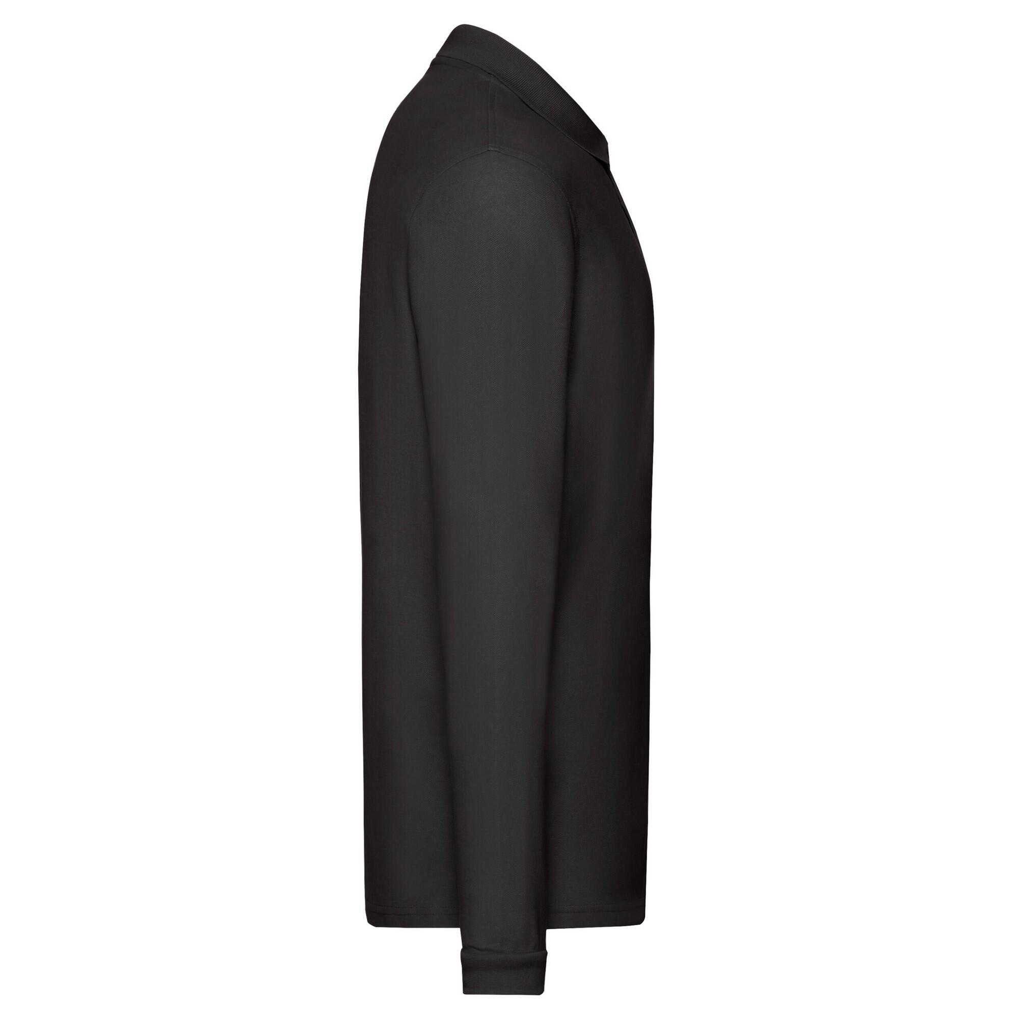 "Premium" Poloshirt für Langärmlig Herren Schwarz 3/3