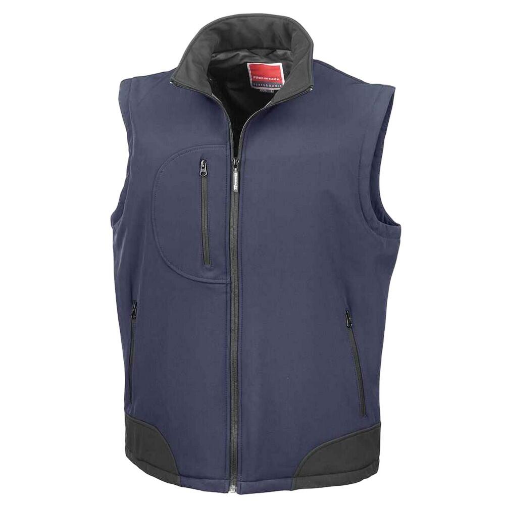 Shell Membrain Mens Soft Shell Bodywarmer (Navy/Black) | Decathlon