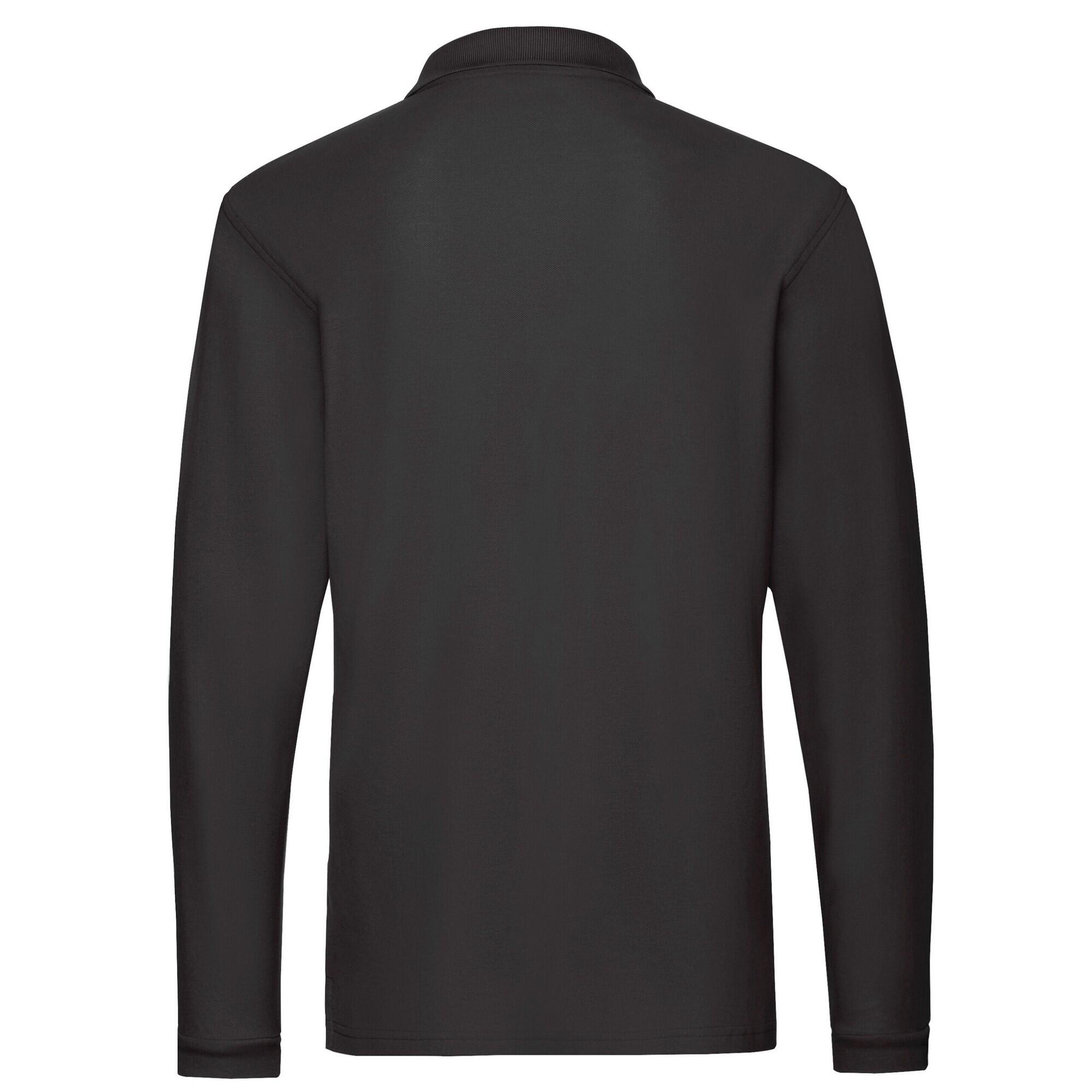 "Premium" Poloshirt für Langärmlig Herren Schwarz 2/3