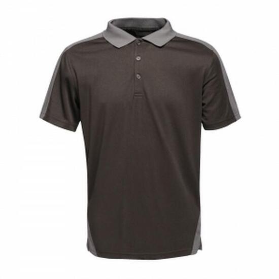 Polo Motif/style Contrasté Homme (Noir / Gris)