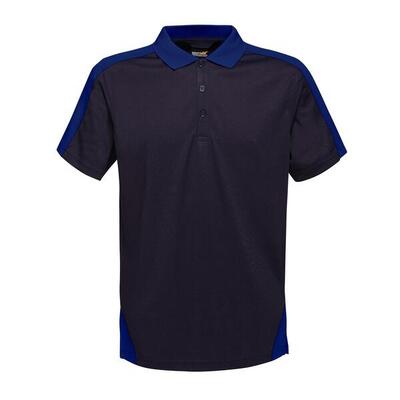 Herencontrast coolweave polo shirt (zwart/klassiek rood)