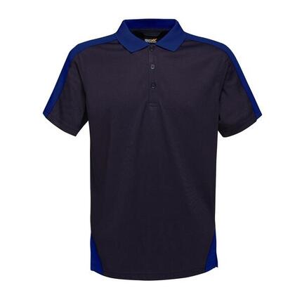 Polo Motif/style Contrasté Homme (Gris / Noir)