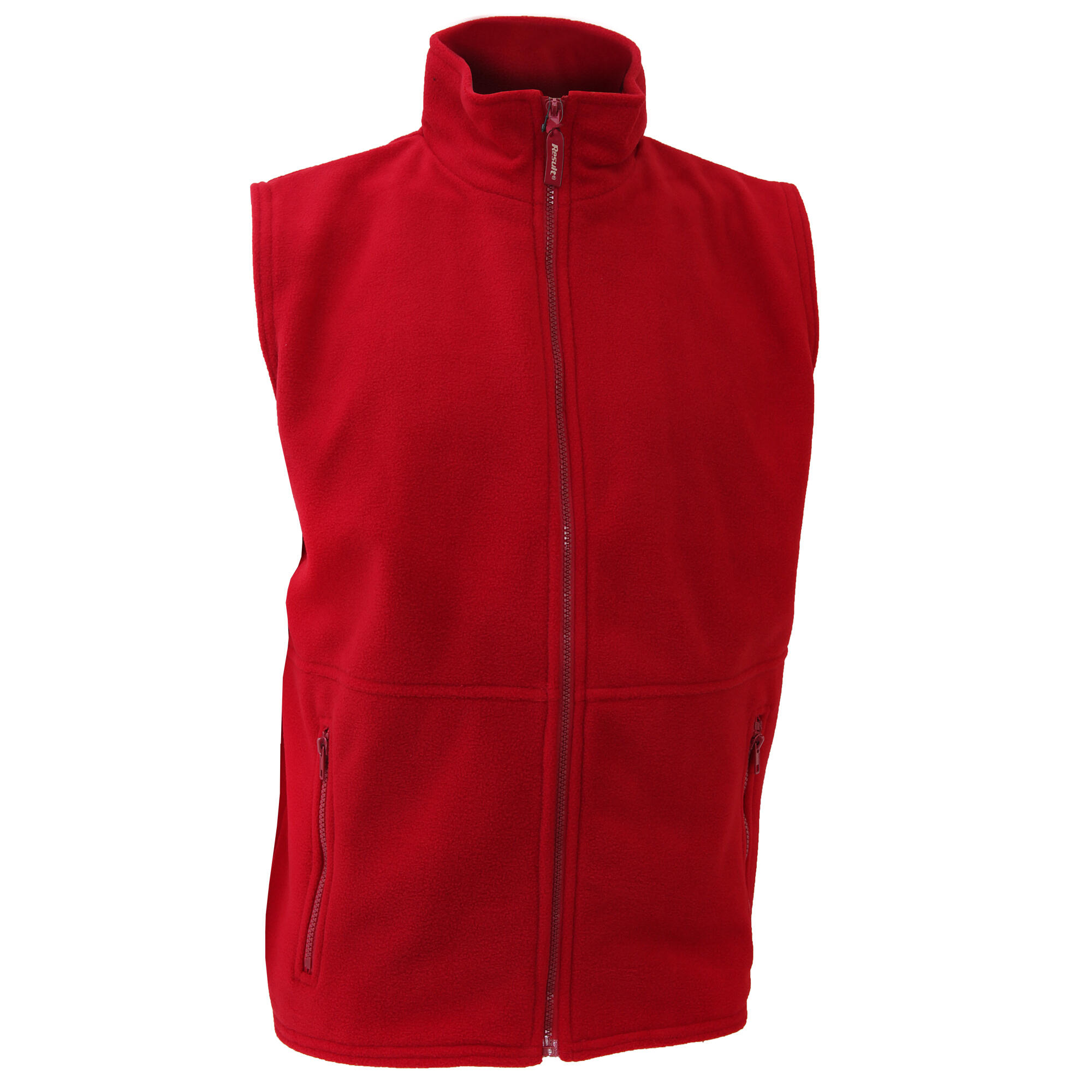 Mens Active Anti Pilling Fleece Bodywarmer Jacket (Red) 2/3