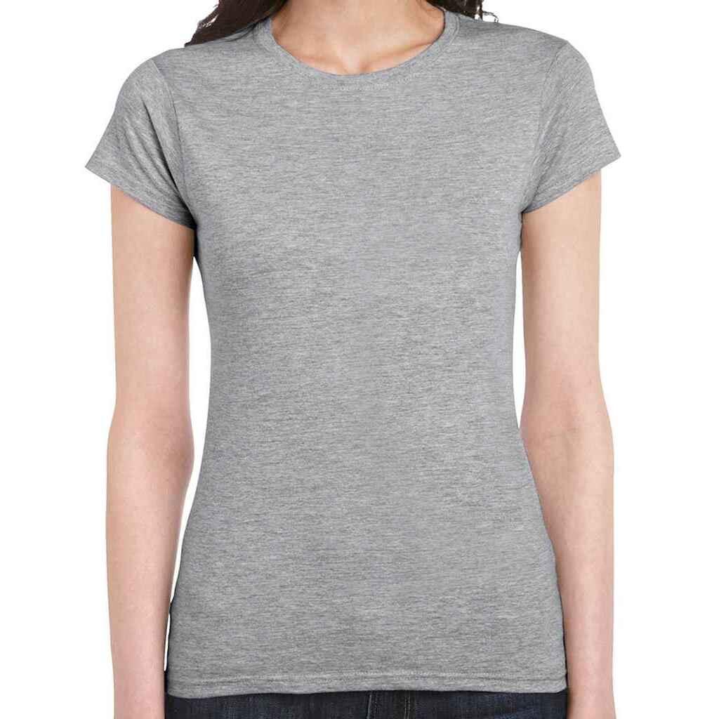 Womens/Ladies Softstyle Ringspun Cotton Fitted TShirt (Sports Grey) 1/2