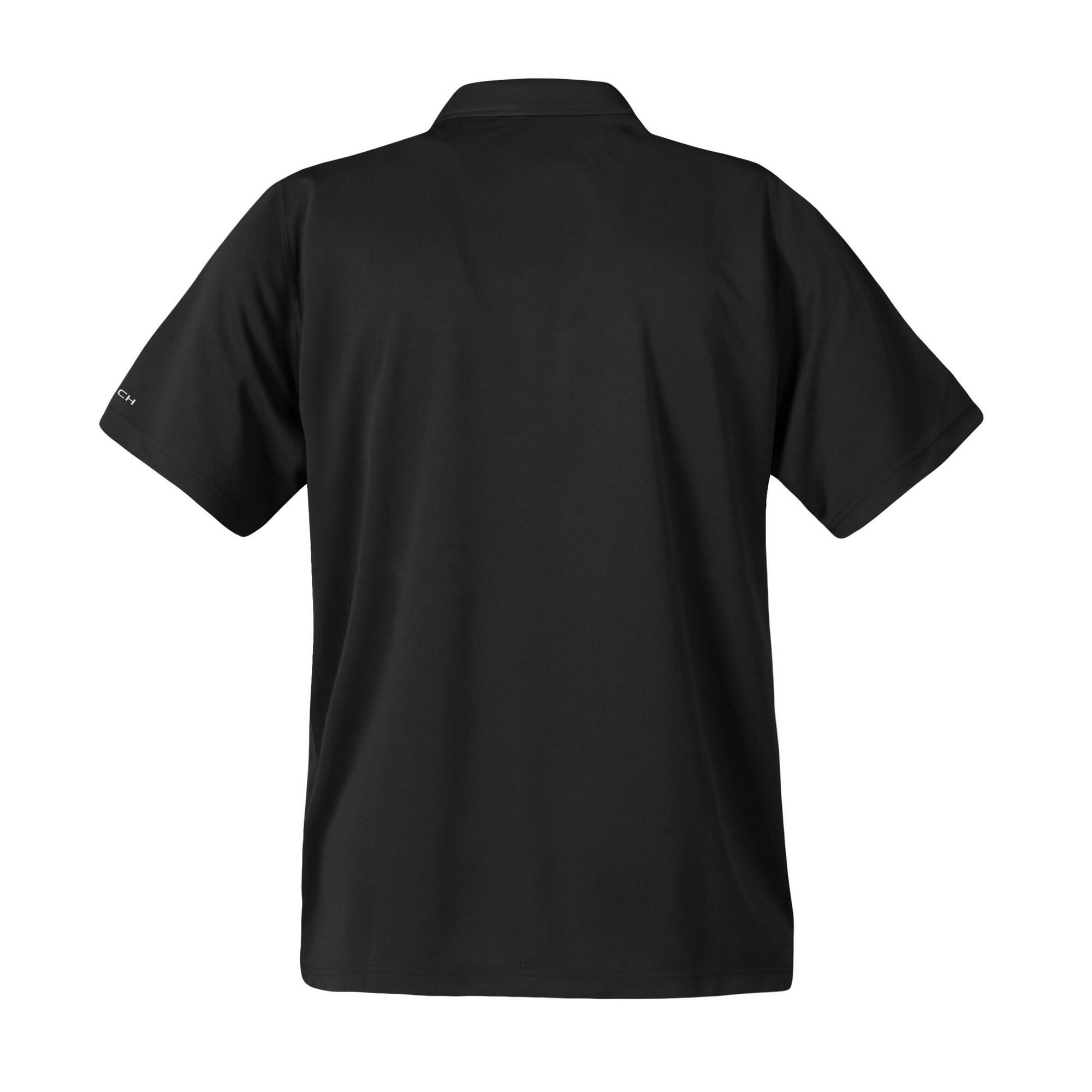 Mens Short Sleeve Sports Performance Polo Shirt (Black) 2/2