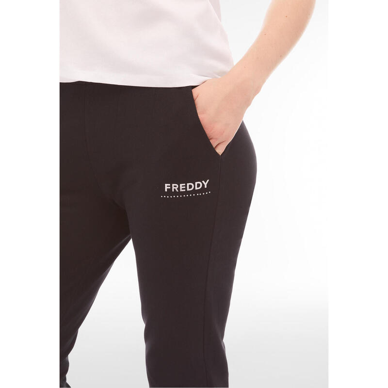 Pantalon de sport en molleton de coton coupe resserrée aux chevilles