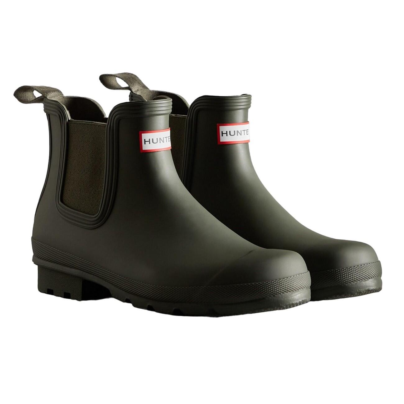 HUNTER Mens Original Chelsea Boots (Dark Olive)