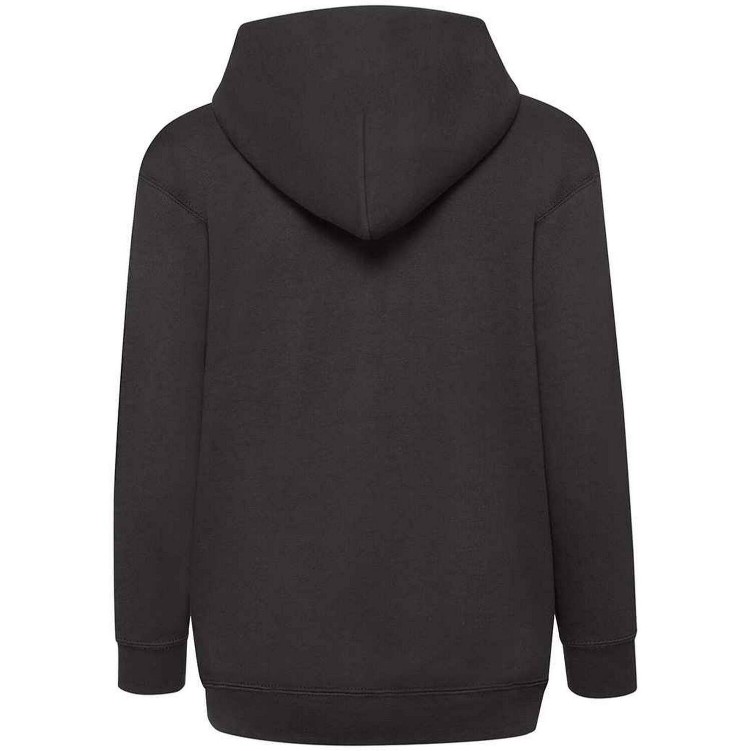 Childrens/Kids Hooded Sweatshirt (Black) 2/3