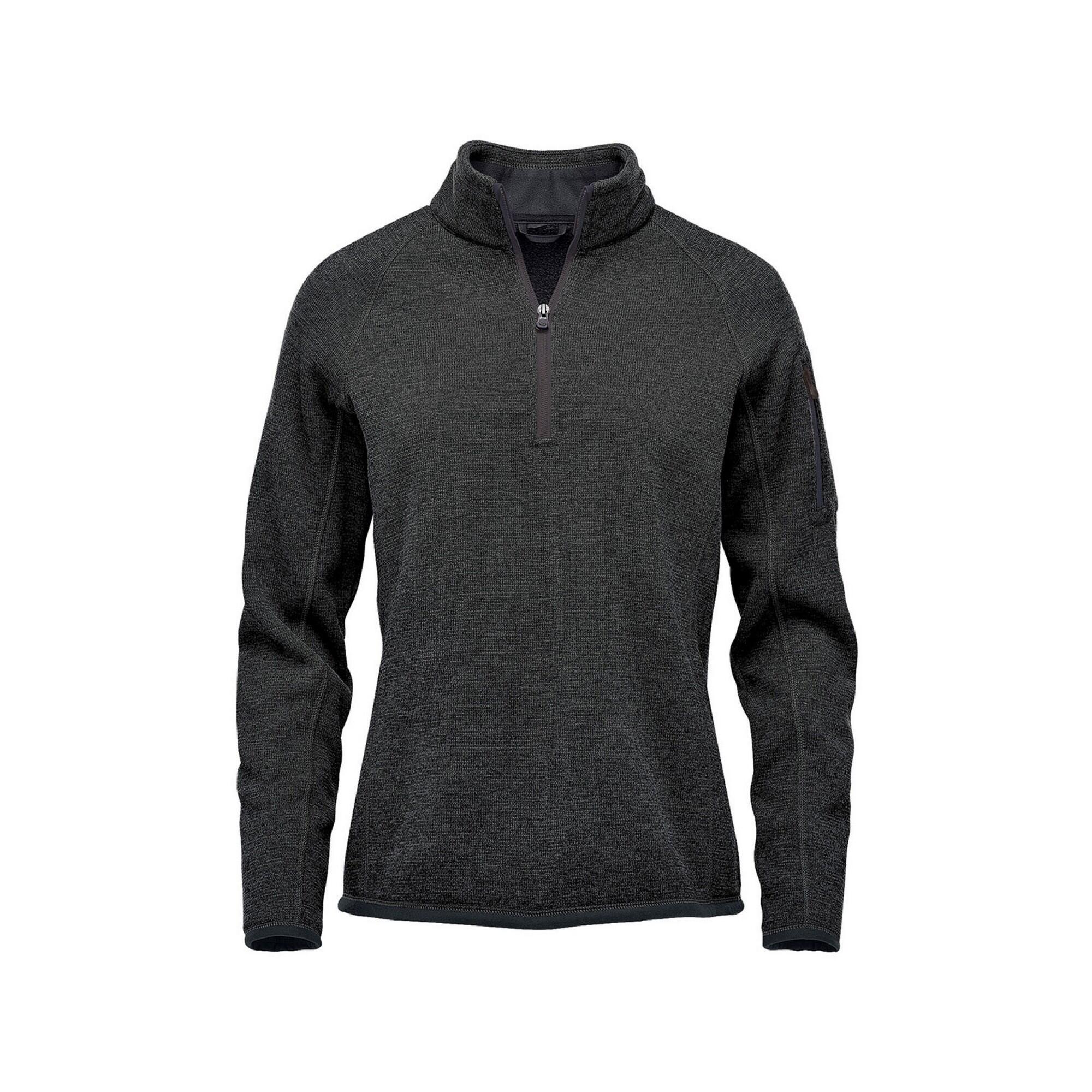 Womens/Ladies Avalanche Pure Earth Quarter Zip Pullover (Black Heather) 1/2