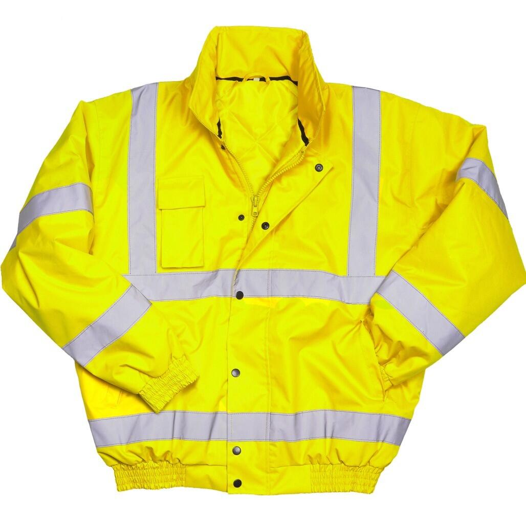 Mens Tulsa HiVis Bomber Jacket (Fluorescent Yellow) 1/2
