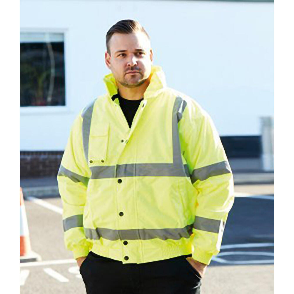 Mens Tulsa HiVis Bomber Jacket (Fluorescent Yellow) 2/2