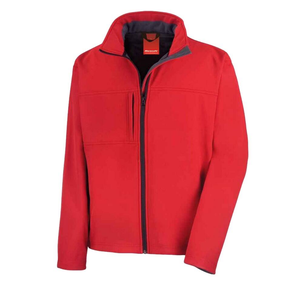 Mens Classic Soft Shell Jacket (Red) 2/3