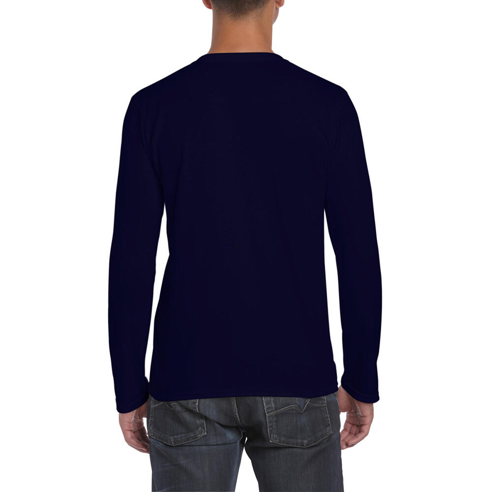 Mens Soft Style Long Sleeve TShirt (Navy) 4/5