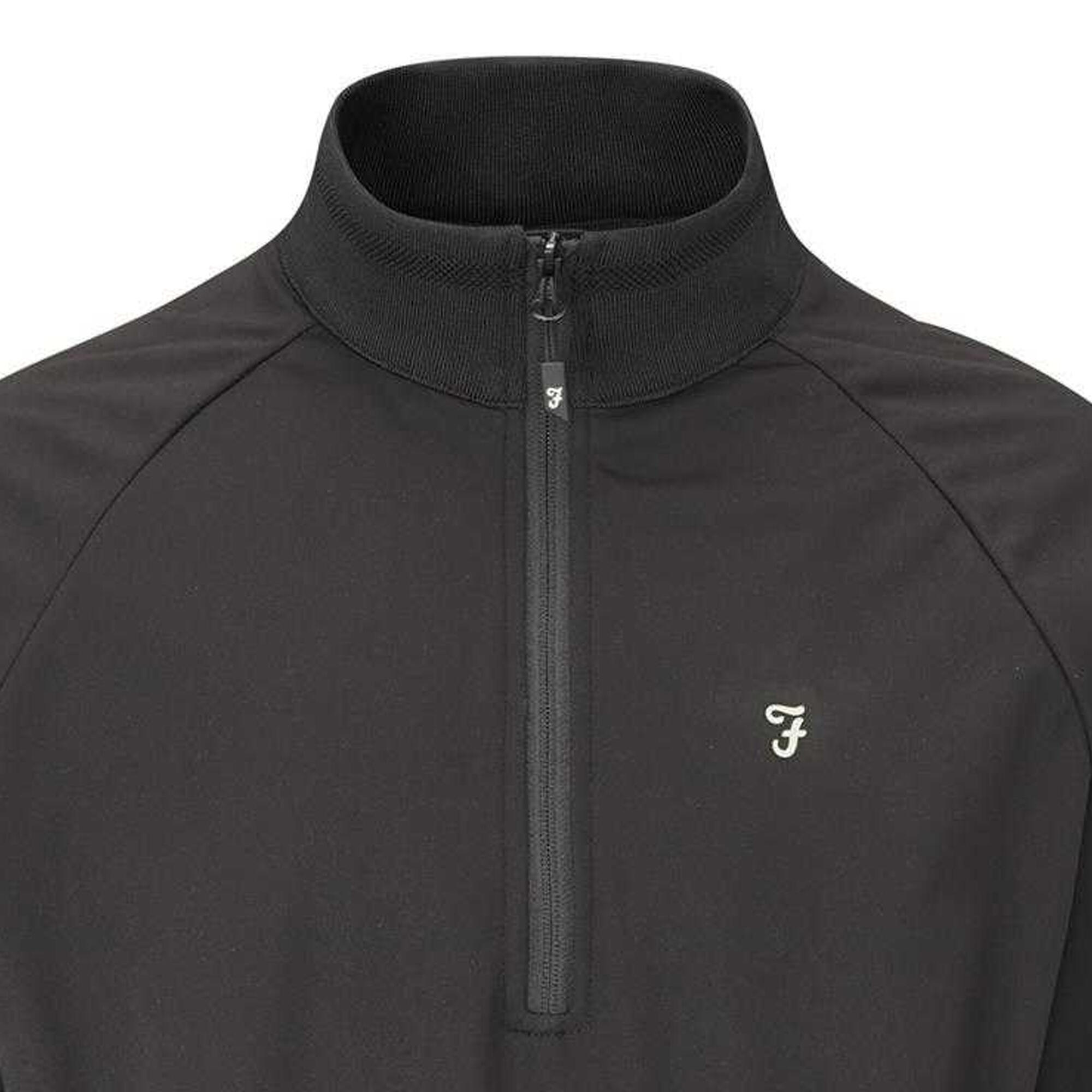 Mens Kala Quarter Zip Jacket (Black) 3/4