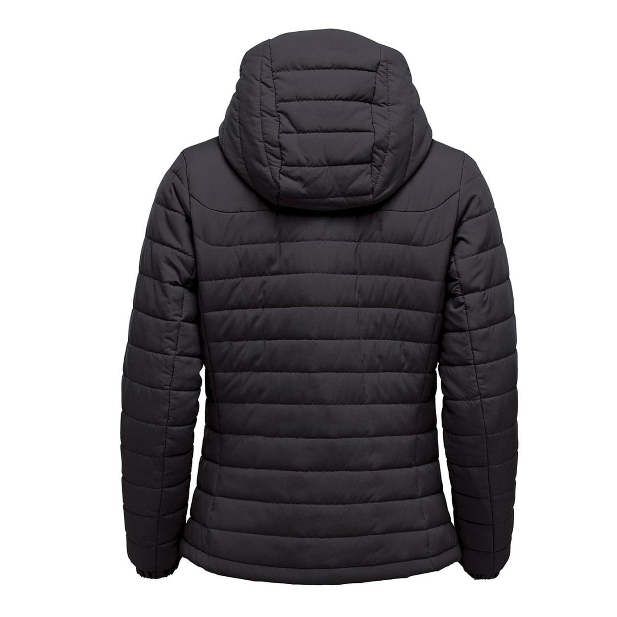 Womens/Ladies Nautilus Quilted Hooded Jacket (Black) 2/2