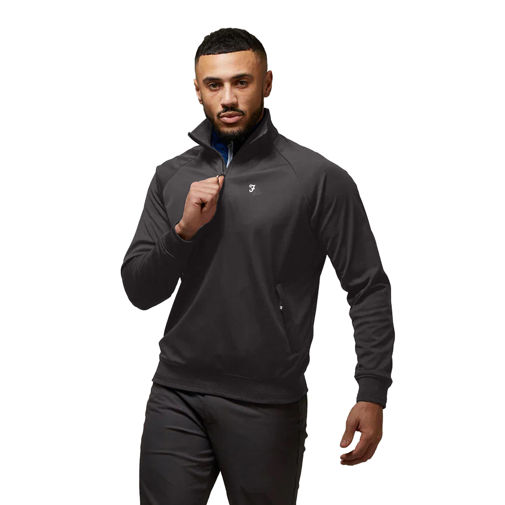 Mens Kala Quarter Zip Jacket (Black) 4/4