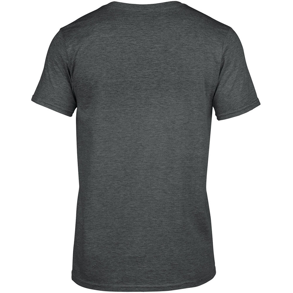 Mens Soft Style VNeck Short Sleeve TShirt (Dark Heather) 3/5