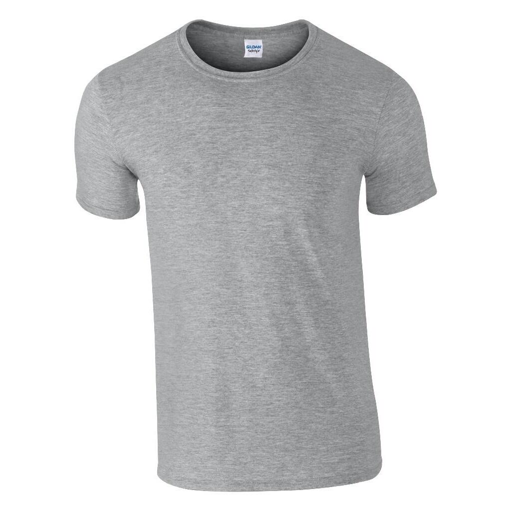 Tshirt Uni Manches Courtes SOFTSTYLE Homme (Gris Chiné) 2/2