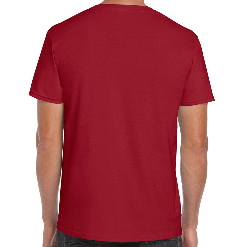 Maglietta A Maniche Corte Uomo Gildan Soft Style Rosso Cardinale 3/3