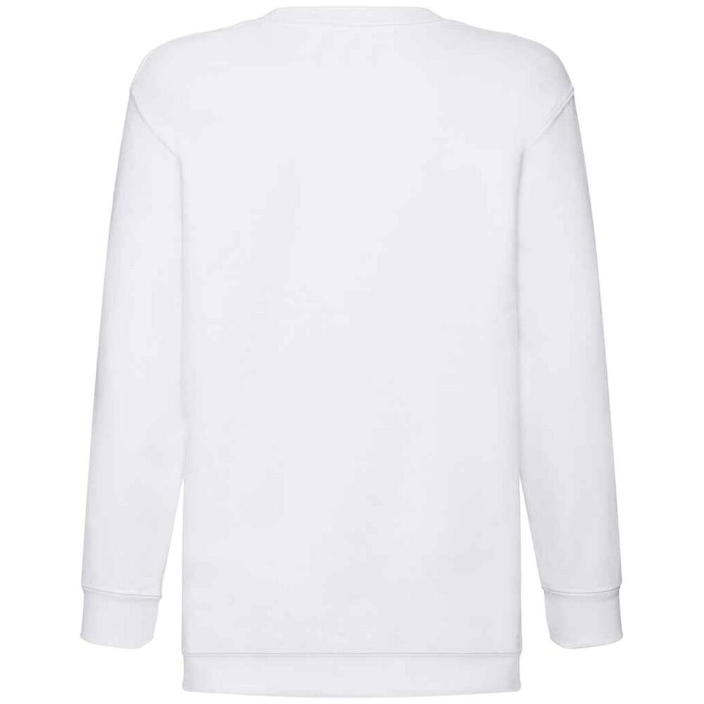 Kinder Klassik Drop Schulter Sweatshirt Mädchen Weiß 2/3