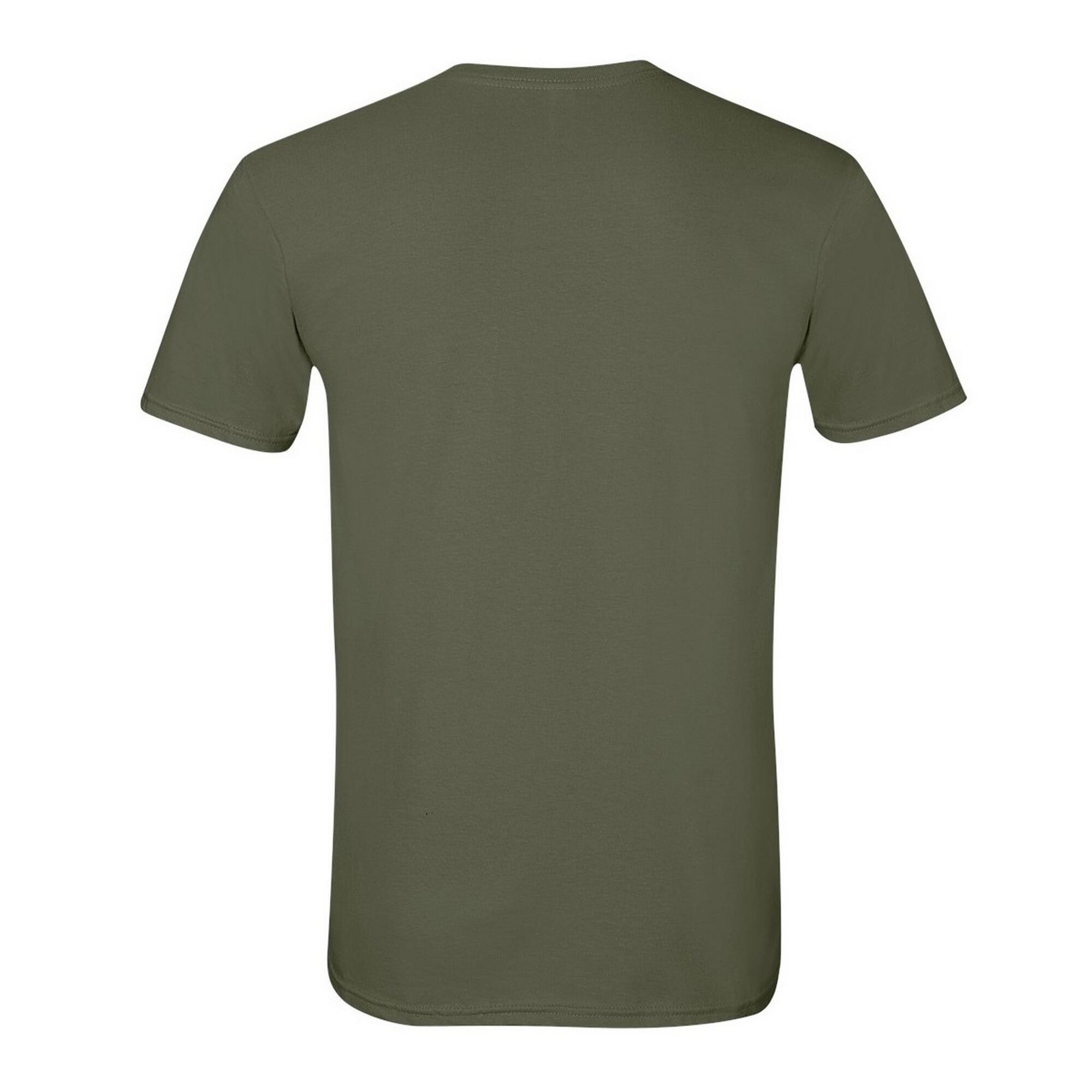 Tshirt Uni Manches Courtes SOFTSTYLE Homme (Vert Kaki) 2/2