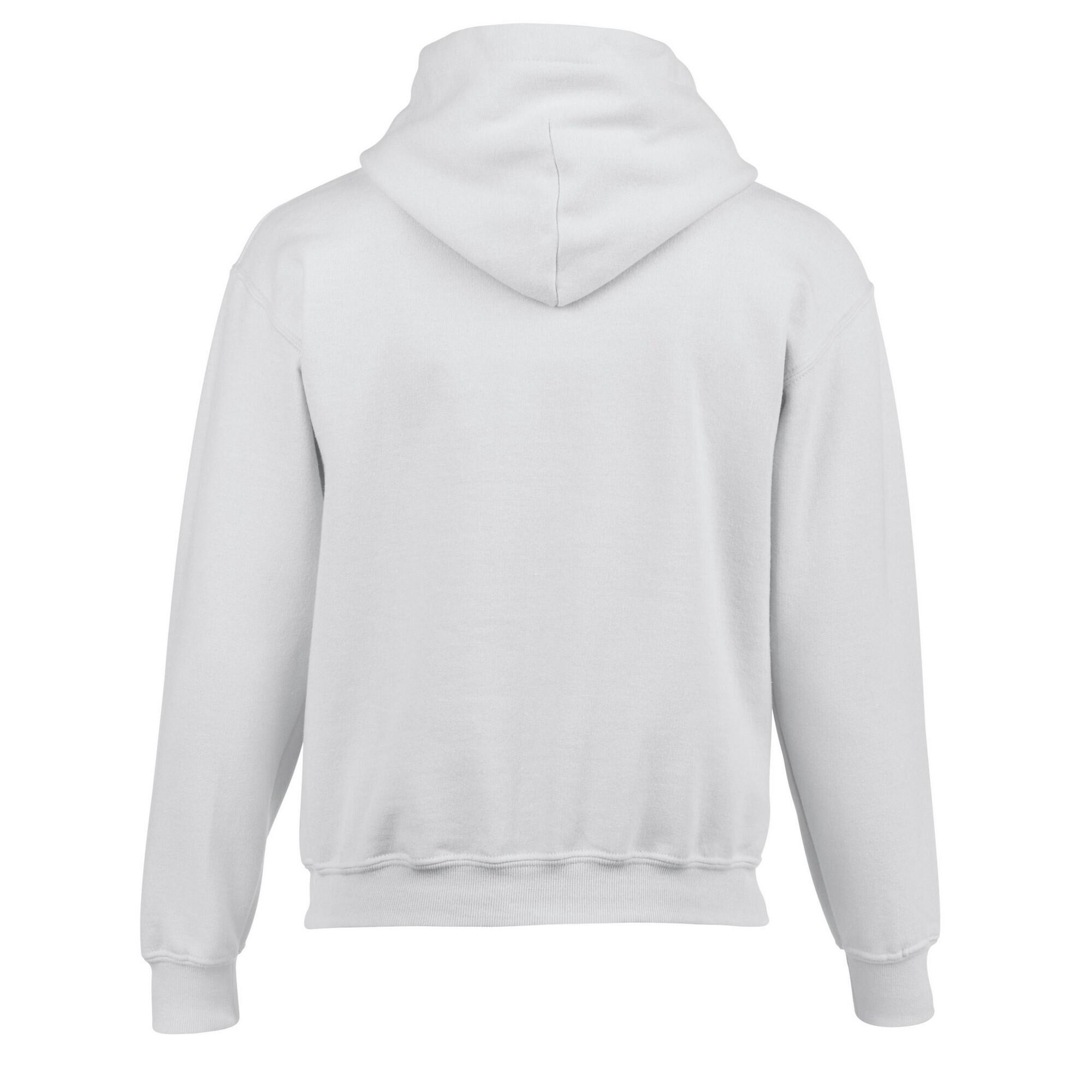 Childrens/Kids Heavy Blend Hooded Sweatshirt (White) GILDAN