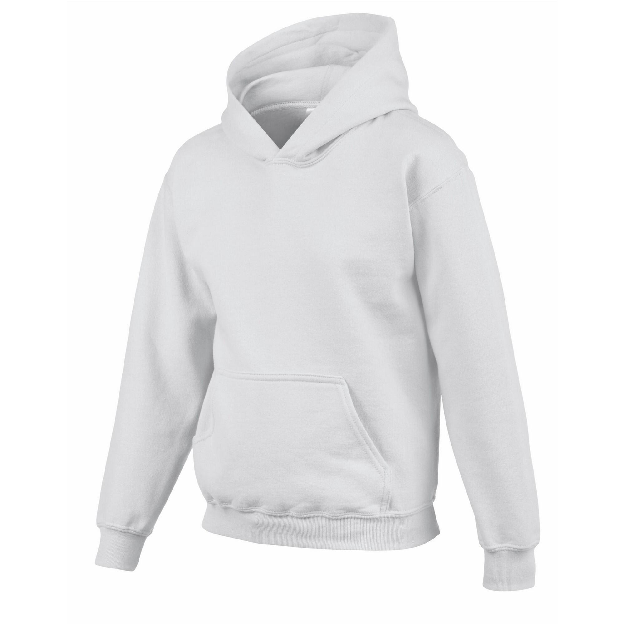 Felpa Con Cappuccio Bambini Gildan Bianco 3/3