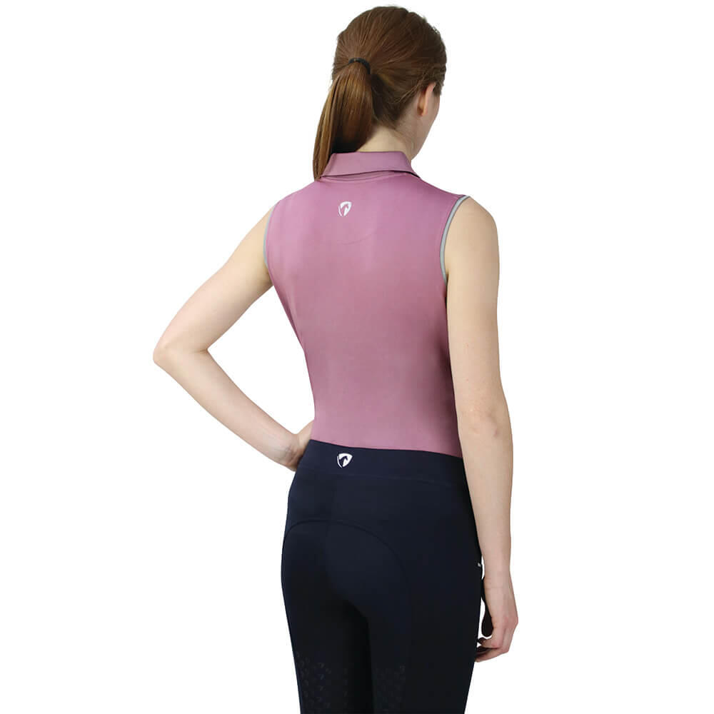 Womens/Ladies Synergy Polo Shirt (Grape) 3/4