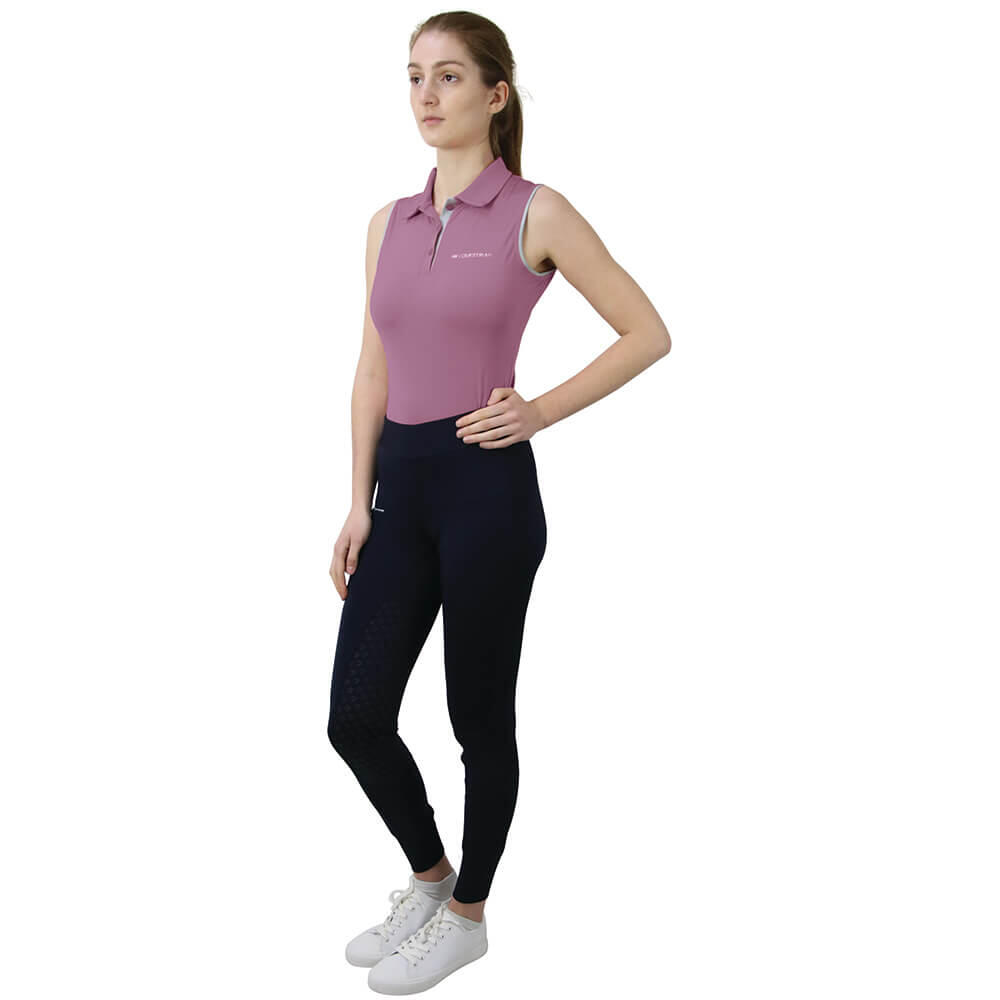 Womens/Ladies Synergy Polo Shirt (Grape) 4/4