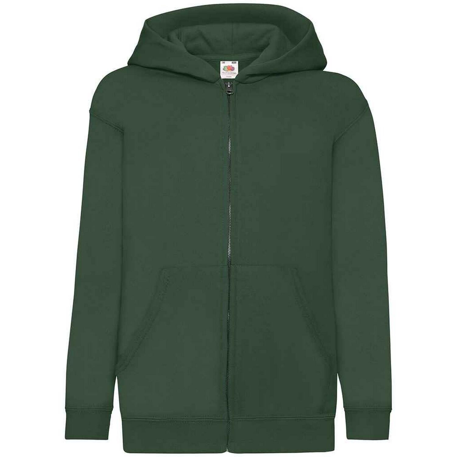 Sweatshirt, mit Kapuze für Kinder Flaschengrün 2/6