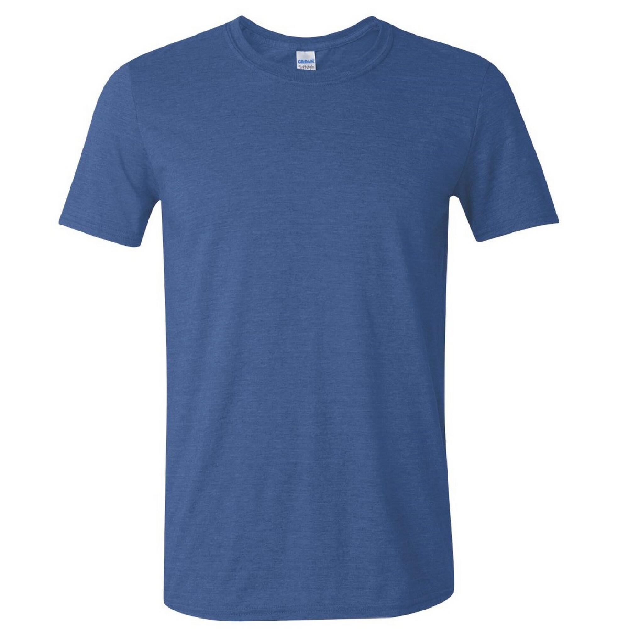 Mens Short Sleeve SoftStyle TShirt (Heather Royal) GILDAN | Decathlon