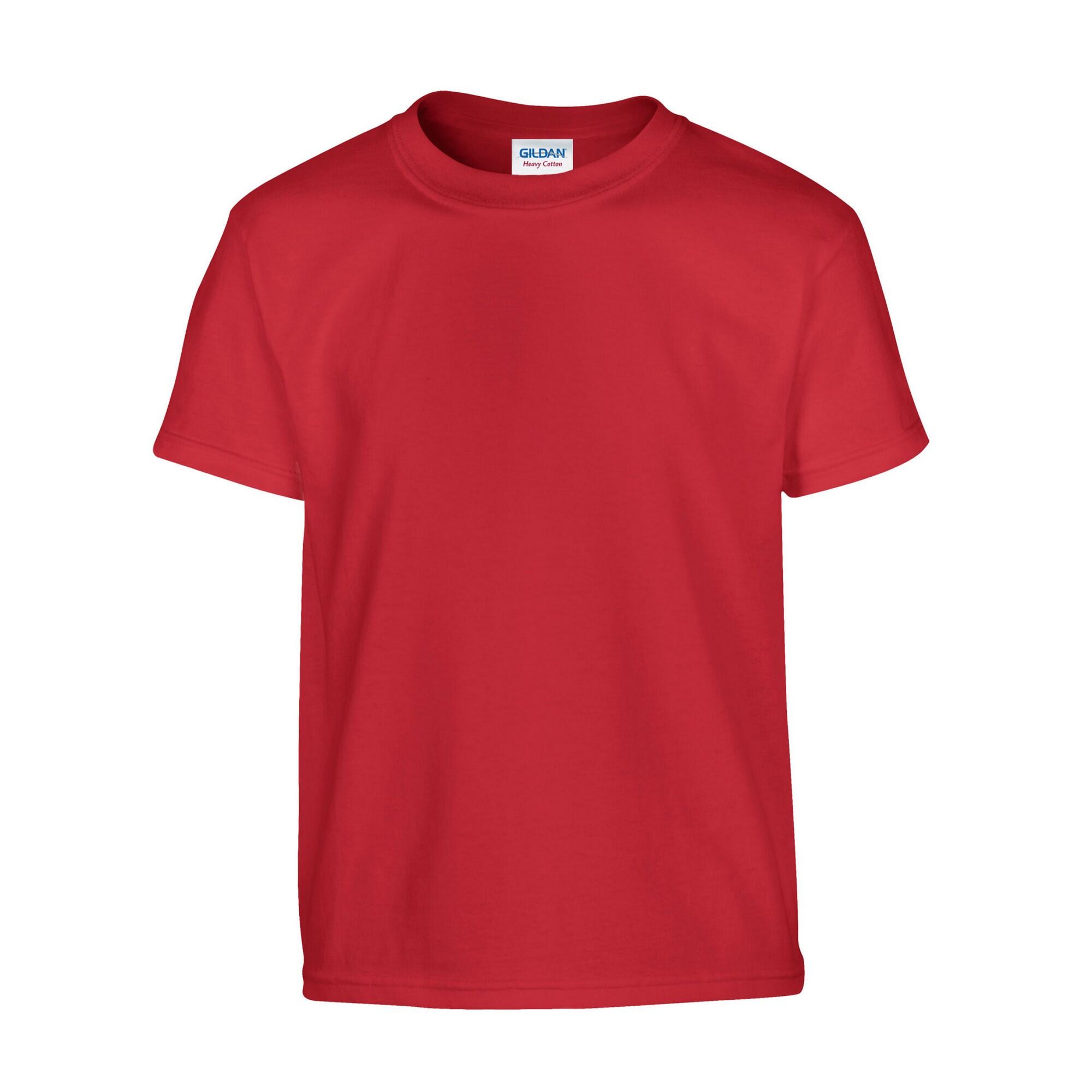 GILDAN Childrens/Kids Plain Cotton Heavy TShirt (Red)