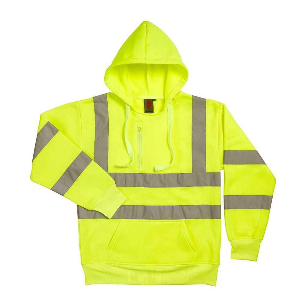 WARRIOR Mens HiVis Pullover Hoodie (Fluorescent Yellow)