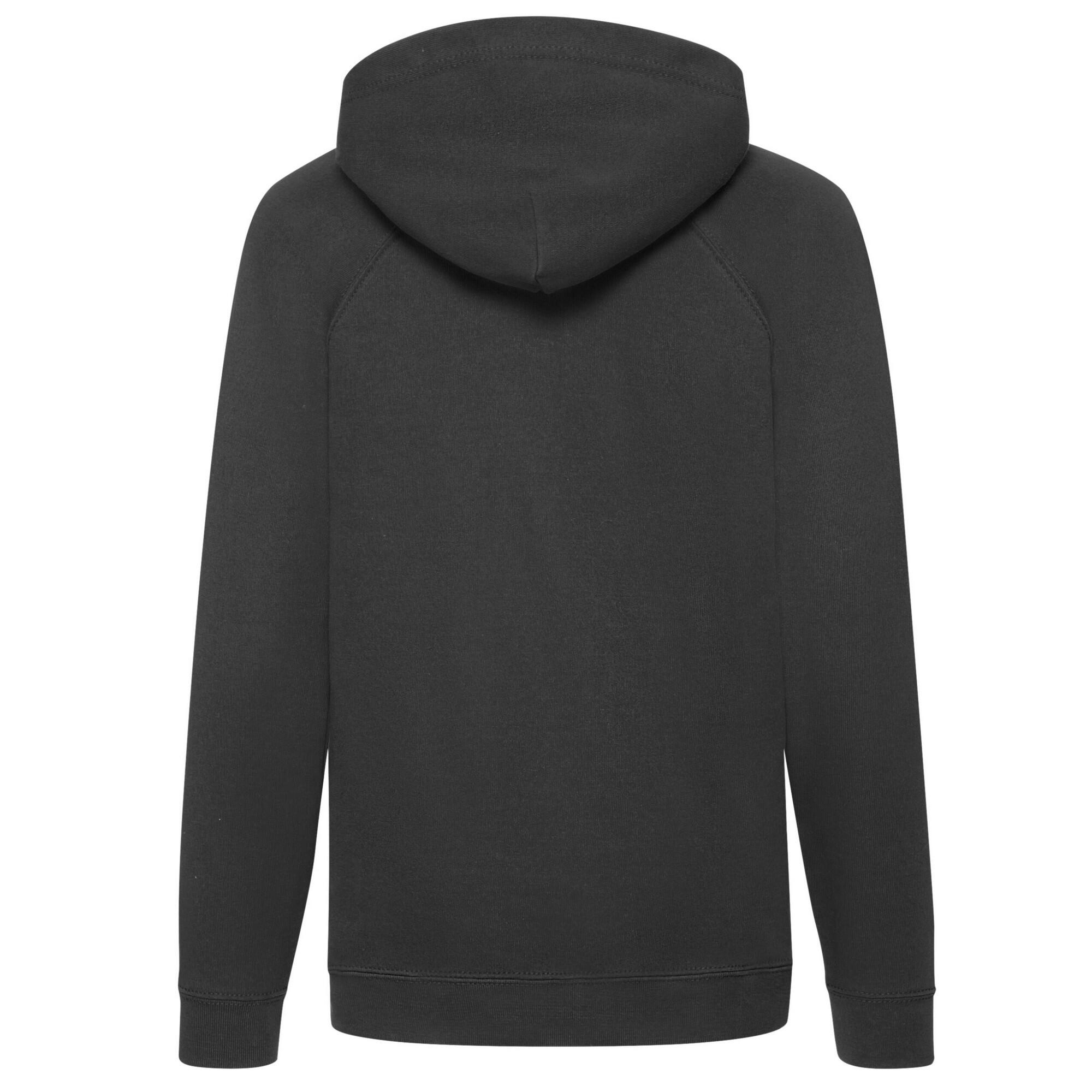 Felpa Con Cappuccio Bambini Fruit Of The Loom Nero 2/2