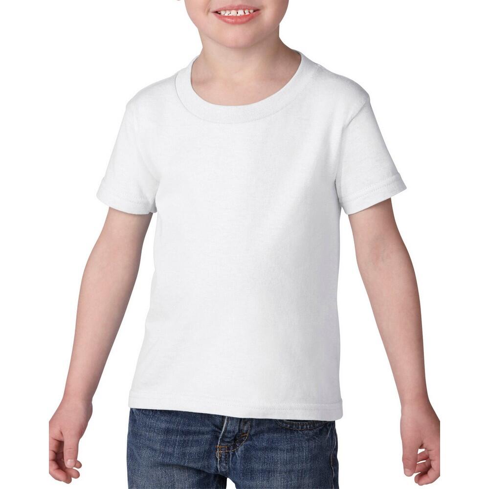 Childrens/Kids Cotton Heavy TShirt (White) 1/3