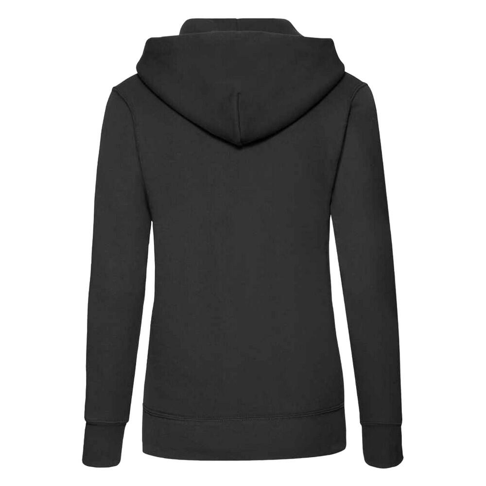 Classic Lady Fit Hooded Sweatshirt (Black) 2/3
