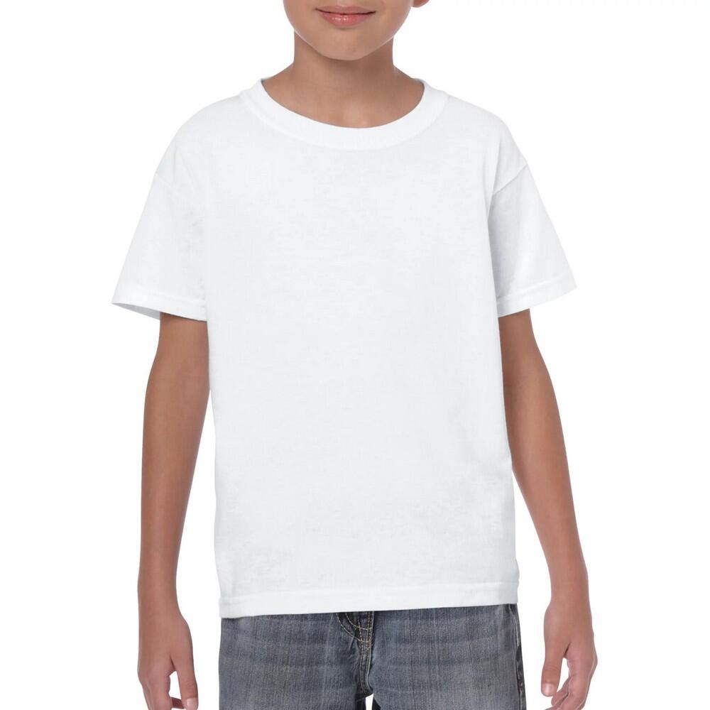Childrens/Kids Cotton Heavy TShirt (White) 3/3