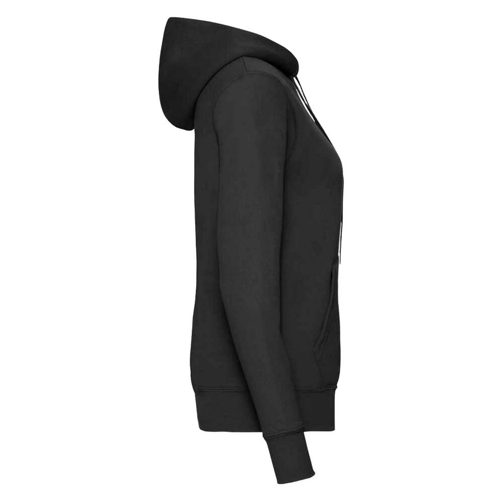 Classic Lady Fit Hooded Sweatshirt (Black) 3/3