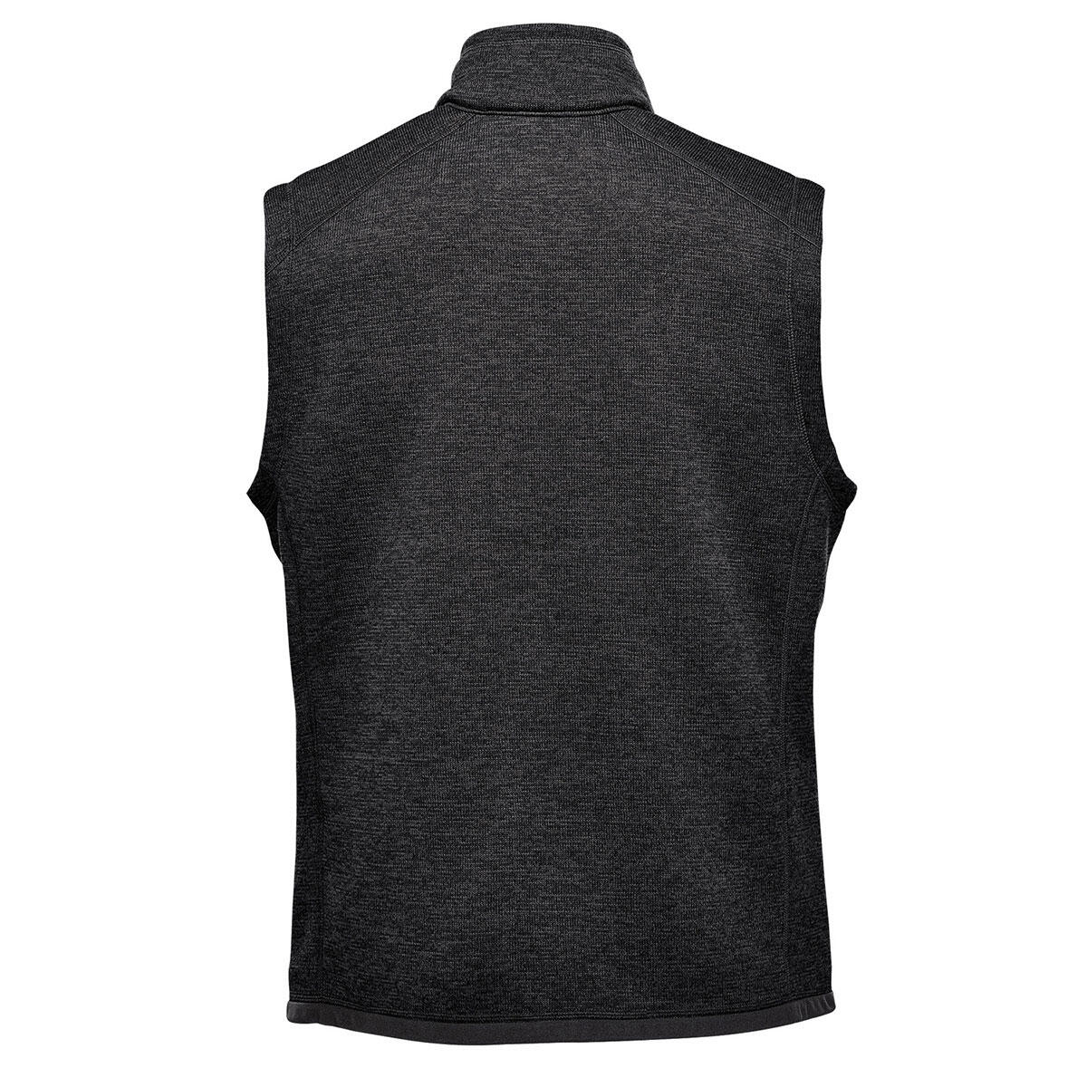 Mens Avalante Knitted Heather Full Zip Gilet (Black) 2/4