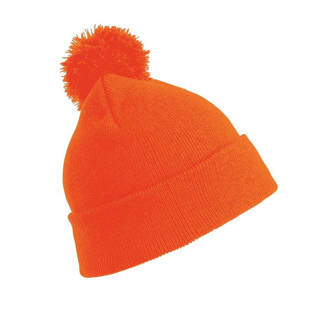 RESULT WINTER ESSENTIALS Result Childrens/Kids Pom Pom Beanie (Fluorescent Orange)