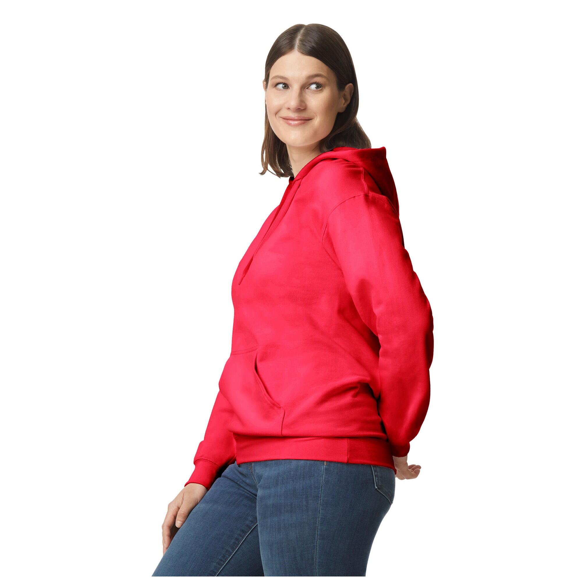 Felpa Con Cappuccio Uomo Gildan Softstyle Rosso 4/4